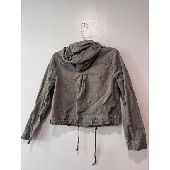 Levis Womens Hooded Olive Green Cotton Cargo‎ Jacket Size M - Picture 5 of 12